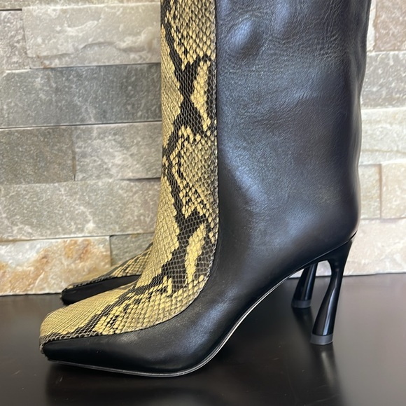 Jimmy Choo Mabyn 85 Leather Heeled Knee-High Boots - Picture 7 of 17